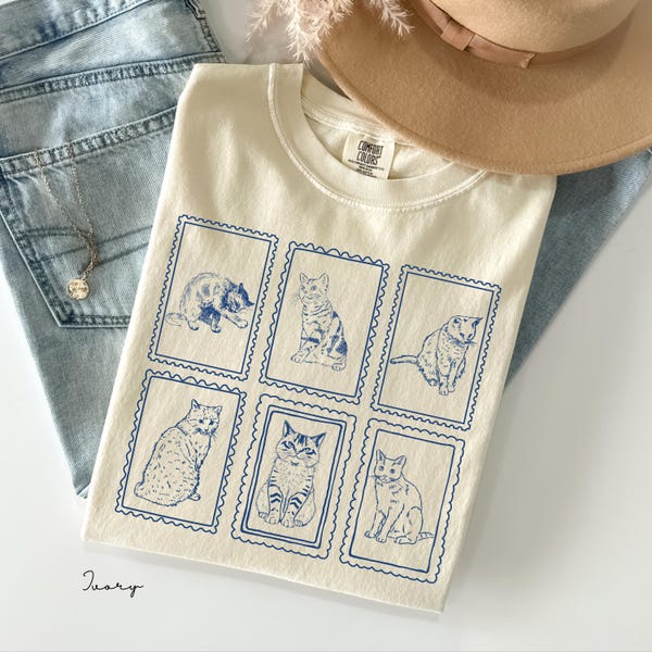Cats 90s Vintage Style Tshirt, Retro Comfort Colors® Kitten Shirt, Cat Lovers Gift, Cute Cat Shirts,Nature Unisex Adult Pet Tee,Gift for Her