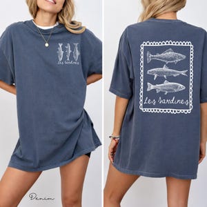 Sardines Shirt Vintage Style Tinned Fish Fisherman Aesthetic Coastal Granddaughter Summer Ocean Inspired Style Comfort Color Plus Sizing
