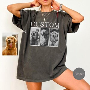 Custom Pet Photo Shirt, Personalized Pet Comfort Colors Shirt, Dog Mom Gift, Cat Mom Shirt, Dog Dad Gift, Cat Dad Gift, Pet Remembrance Gift