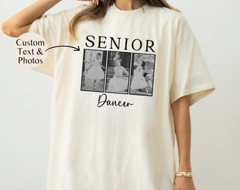 Custom Dance Senior Mom Photo Shirt Personalized Dance Tee Dance Brushstroke Tee Custom Picture Dance Mama Insert Ballet Mom Gift Personal