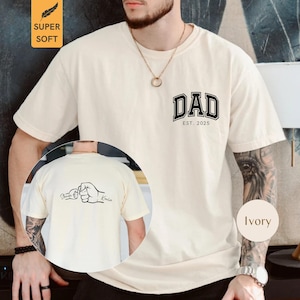 Custom Fist Bump Dad Shirt Dad Shirt With Kids Names Father&#39;s Day Gift New Dad Shirt New Dad Gift Personalized Grandpa Shirt Daddy and Me