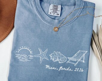 Family Vacation 2025 Custom Group Shirts Beach Vacation Personalized Tees Men's Beach Shirt Women's Vacation Tee Kid's Summer Vacation Shirt