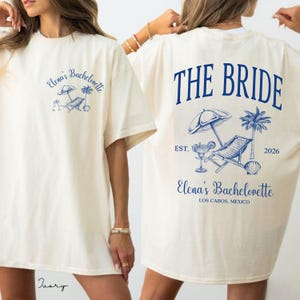 The Bach Club Comfort Colors Bachelorette Shirt, Personalized Bridal Party Tee, Luxury Beach Bach Weekend Gift For Bride Squad, Girls Trip image 2