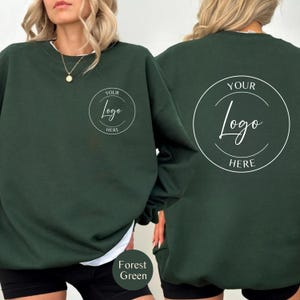 Custom Logo Sweatshirt, Your Business Logo or Brand Logo, Front and Back Logo Hoodie, Your Design Here, Team Logo Shirt, Company Logo Gifts