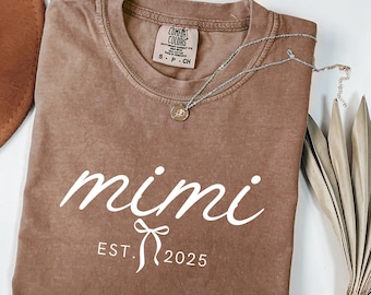 Comfort Colors® Mimi Shirt, Mimi T-Shirt, Mimi Tee, Cute Mimi Shirt, Gift for Mimi, Grandma Gift, oversized mimi tee , Grandma Mimi Gigi Tee