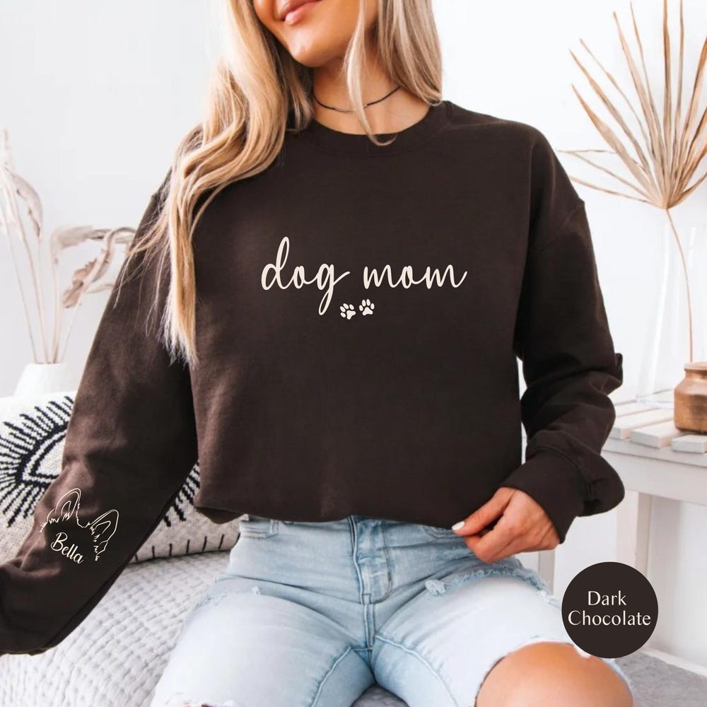 Dog Mom Sweatshirts Custom Dog Mom Dog Mom Womens Sweatshirts Dog Mom Dog Mom Gift Dog Mom Sweater, Hoodie
