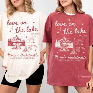 Lake Bachelorette Shirt, The Lake Club Shirt, Camping Bachelorette Party Favors, Bridesmaid Party Gift, Love on The Lake, Lake Life Shirt