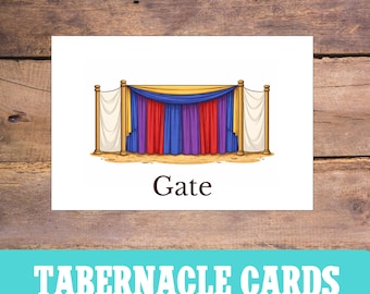Actividad didáctica sobre el Tabernáculo para niños, material imprimible para estudio bíblico, tarjetas del Tabernáculo del Antiguo Testamento.