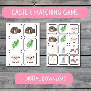 Easter Matching Game: Spring Class Activity (Digital Download)