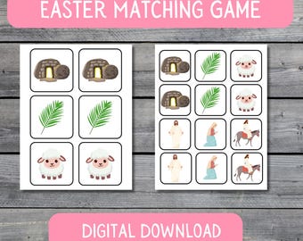 Easter Matching Game: Memory (PDF Digital Download)