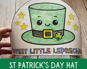 Kids St Patrick's Day Craft: Leprechaun Hat Printable (PDF)