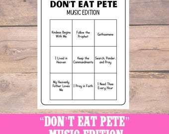 LDS Singing Time Game: Don't Eat Pete - Primary Review Activity (PDF)