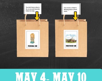 LDS Primary Lesson and Activity | Two Lines of Communication Game | Personal vs Priesthood Line