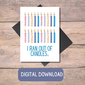 Printable Birthday Card Bundle | Instant Download | 4 digital 5 x 7 designs