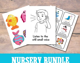 LDS Nursery Coloring Pages | Primary Singing Time | Song Cards | Fishing Game (PDF Download)