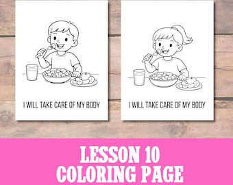 LDS Nursery Coloring Page: Lesson 10 (Digital Download)