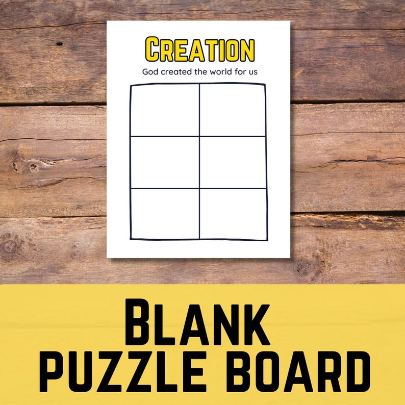 Creation Story Puzzles: Bible Activity for Toddlers (digital Download ...