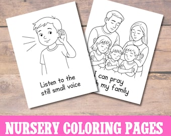 LDS Nursery Coloring Pages: Gospel Learning for Toddlers (Digital Download)