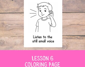 LDS Nursery Coloring Pages | Lesson 6 | Holy Ghost | Primary Lesson Reinforcement Activity | Instant Download