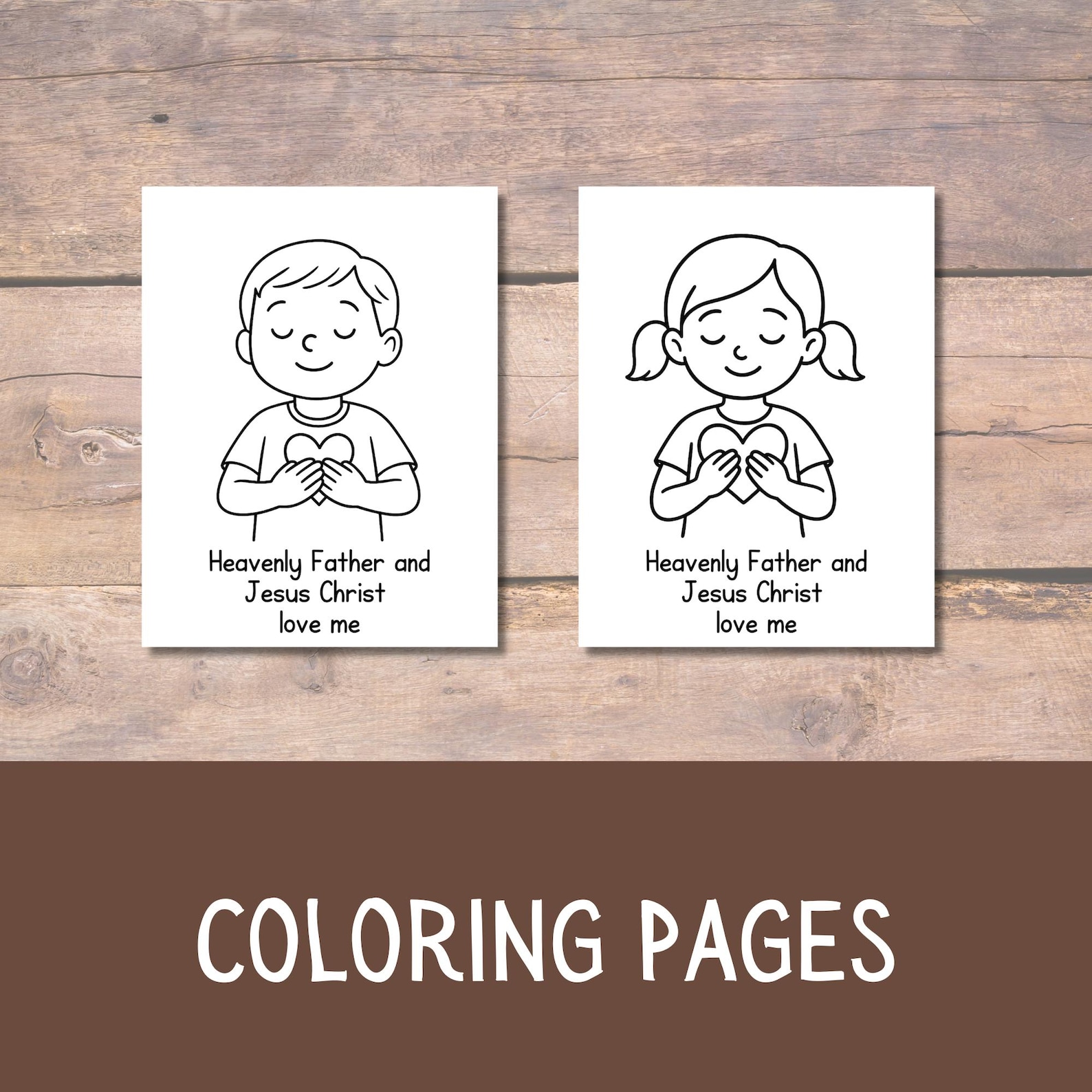 LDS Nursery Lesson 4 Heavenly Father & Jesus Christ Coloring Pages