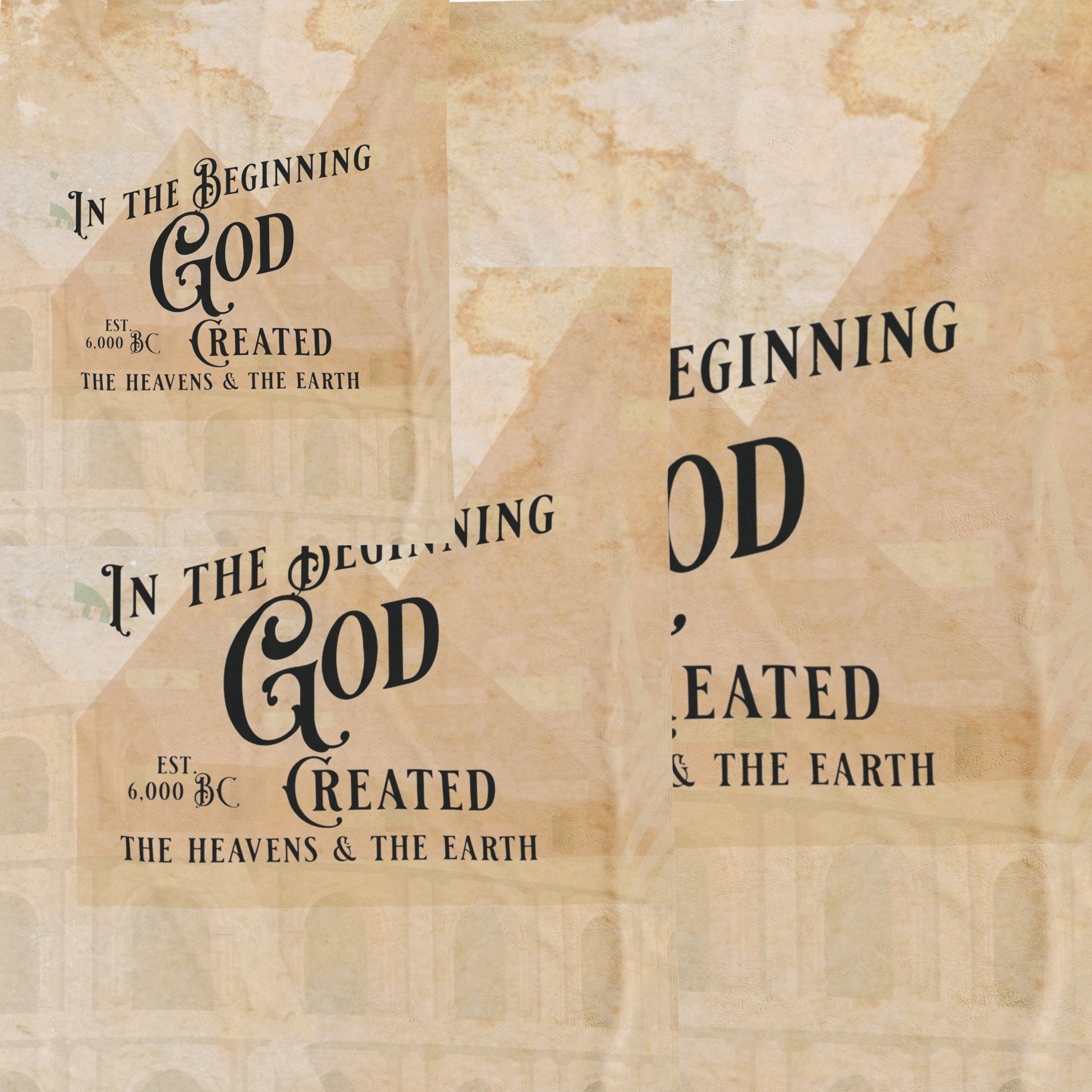 Christian Blanket Scripture Themed in the Beginning Man Cave Blanket