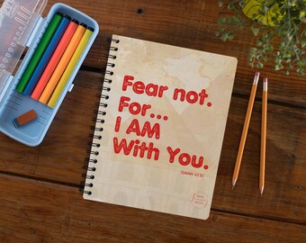 Fear Not Spiral Notebook Gift for Sister Spiral Notebook Meditation Journal Scripture Notepad Christian Journal Bible Study Reminder Journal