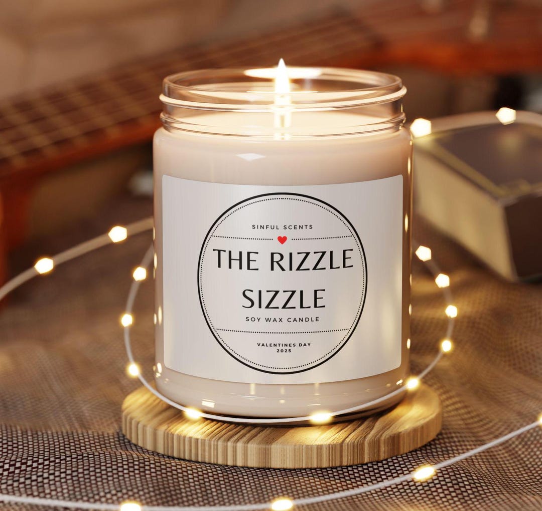 The Rizzle R Rizzle Sizzle Scented Soy Candle, Valentine's Day Gift, 9oz - Etsy