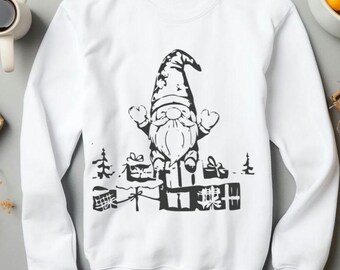 &quot;Christmas Gnome&quot; plotter file; Format: SVG, PDF, JPEG; Drawing, art, plotter file, creative projects!