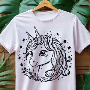 Plottdatei "Einhorn/Zweihorn"; Format: SVG, PDF, JPEG; Kinderzeichnung, Kunst, Plotterdatei, kreative Projekte!