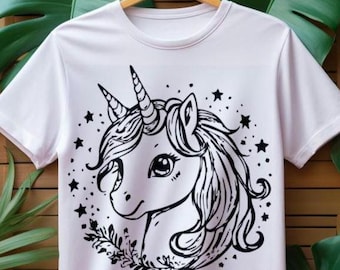 &quot;Unicorn/Bicorn&quot; plotter file; Format: SVG, PDF, JPEG; Children&#39;s drawing, art, plotter file, creative projects!