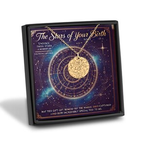 Collier carte des étoiles pour 15e anniversaire | Bijoux de date de naissance personnalisés | Cadeau personnalisé pour fille | Souvenir unique du 15e anniversaire