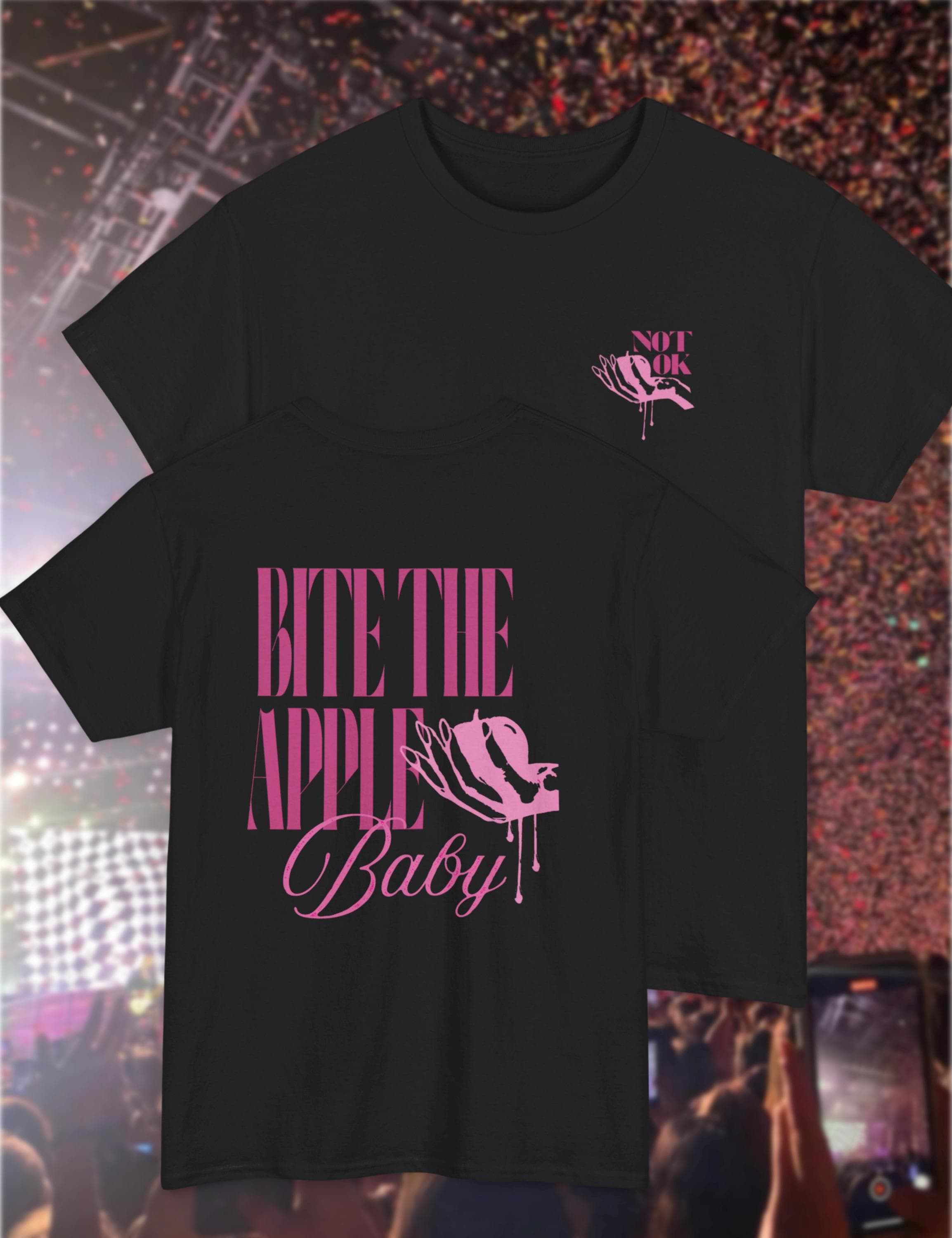 NOT OK Bite the Apple Baby Unisex Heavy Cotton Tee Tshirt