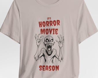 Horror Movie Season Unisex Tee, Scary Ghoul Halloween Shirt, Halloween Horror T-Shirt, Spooky Movie Lover Gift, Scary Movie Fan Tee