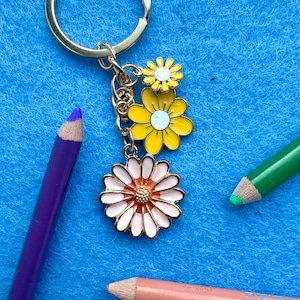 Flower Power Enamel KeyChain!