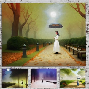 4x Parks and Seasonal Scenery Peaceful Meditative Printable Artwork Digital Download Ultra Resolution 10240x7680 JPG Wall Art