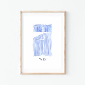 Print ‘Nos Da' | Print Gwely | Welsh Bedroom Print | Print Cymraeg | Welsh Wall Art | Celf Cymraeg