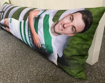 Kieran Tierney Draught Excluder Cushion: Celtic FC Football Gift, Body Pillow