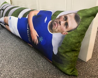 Duncan Ferguson Draught Excluder Cushion: Everton FC Gift, Football Novelty Pillow