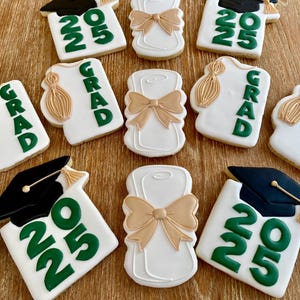 Galletas de azúcar decoradas con motivo de graduación