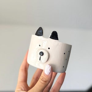 Personalisierte Kinderkeramiktasse: Handgemachtes Bären Namensgeschenk