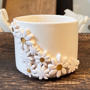 ręcznie robiony ceramiczny kubek z kwiatami | ceramiczny kubek dla miłośników kawy | ceramiczny kubek do kawy, ceramiczny kubek na prezent na Walentynki