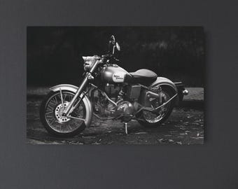 Royal Enfield Motorcycle Metal Print: Biker Wall Art