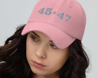Trump 45 47 Embroidered Dad Hat: Republican Patriot Cap