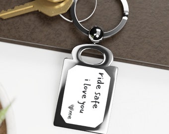 Ride Safe Motorcycle Keychain: Zinc Alloy Biker Gift