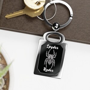 Spyder Ryder Motorcycle Keychain Gift,  Biker Key Tag, Motorcycle Lover Gift, Bag Charm, Key Accessory, Motorbike Keyring, Moto Keychain