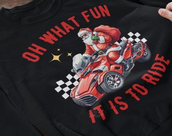 Sudadera navideña Can-Am Spyder, suéter navideño de moto Spyder, regalo para motociclistas de triciclo para hombre