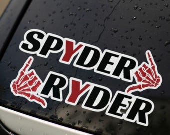 Can-Am Spyder Ryder Skull Decal: Motorcycle Helmet Sticker