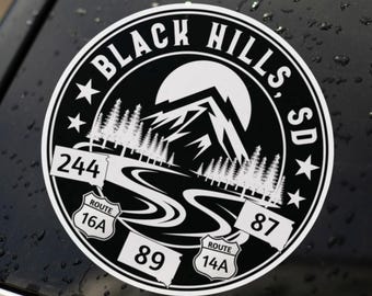 Black Hills South Dakota Motorcycle Decal: Biker Gift