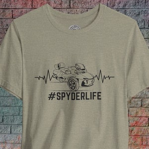 Can-Am Spyder RTL T-Shirt: Moto Mom Gift, #SpyderLife Graphic Heather Stone