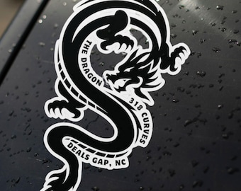 Tail of the Dragon I Survived Vinyl Decals, Biker Gift, Motorcycle